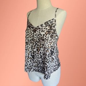 ASOS leopard satin tank